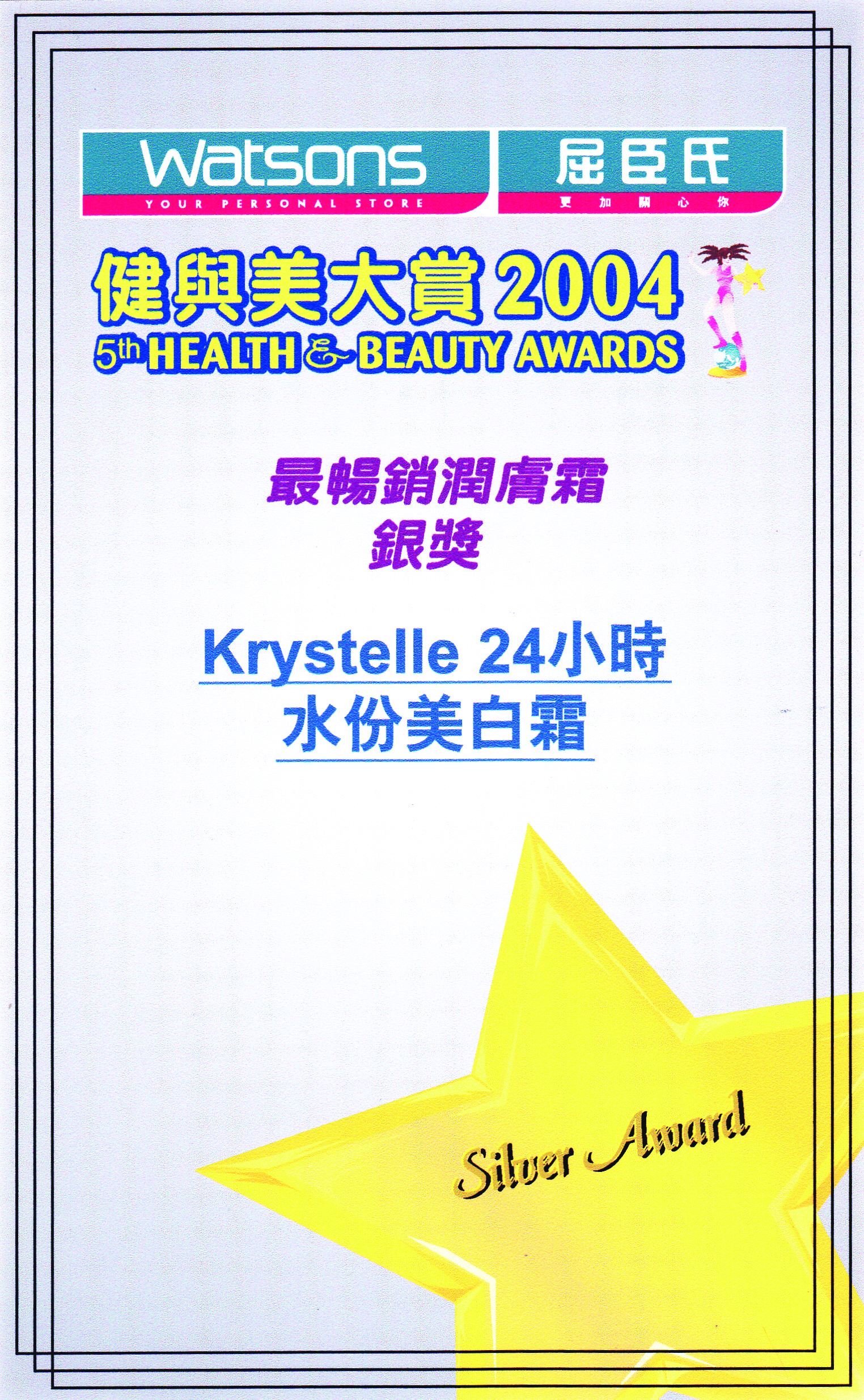 2004年度屈臣氏健康美麗大獎